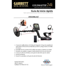 Garrett Goldmaster 24k Quick Start Guide Digital