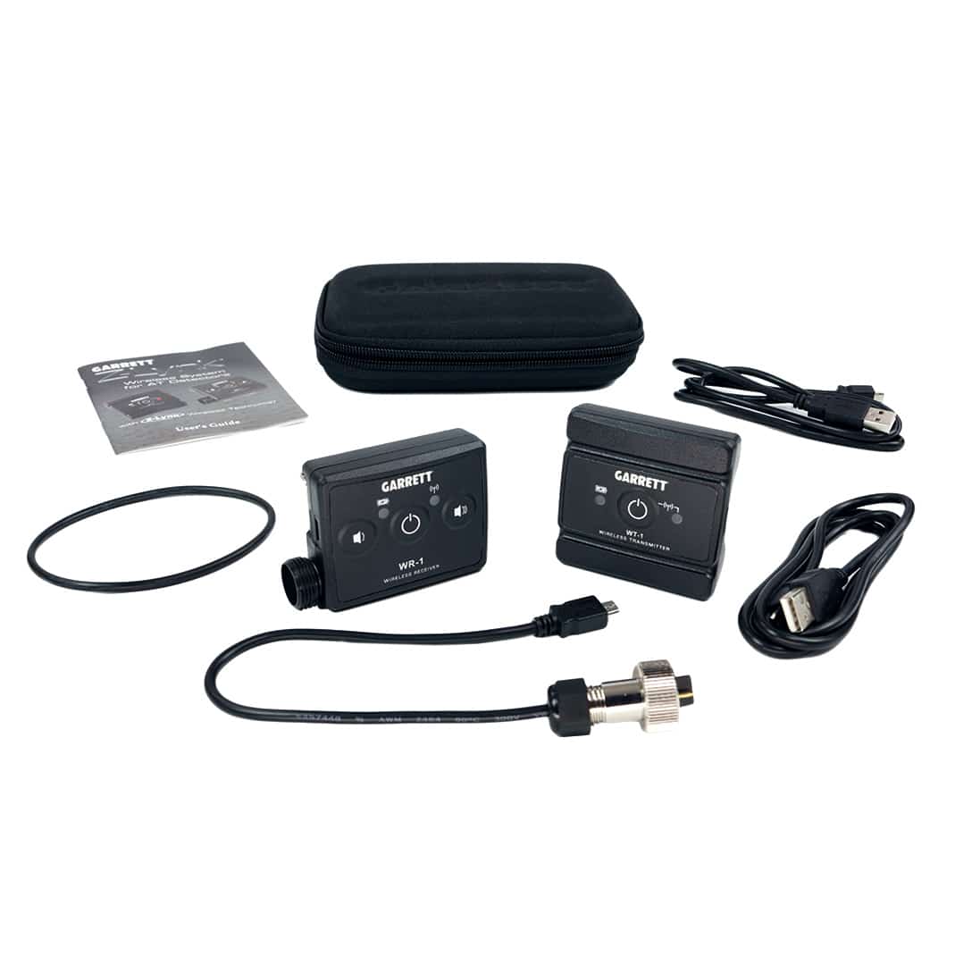 Garrett Z-Lynk wireless transmitter and receiver modules with 2-pin AT connector for AT series detectors