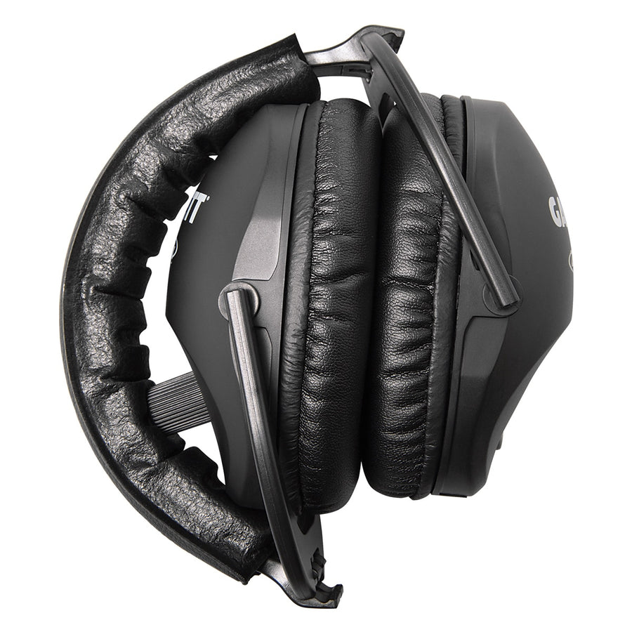 Garrett MS-3 headphones folded compact showing collapsible design
