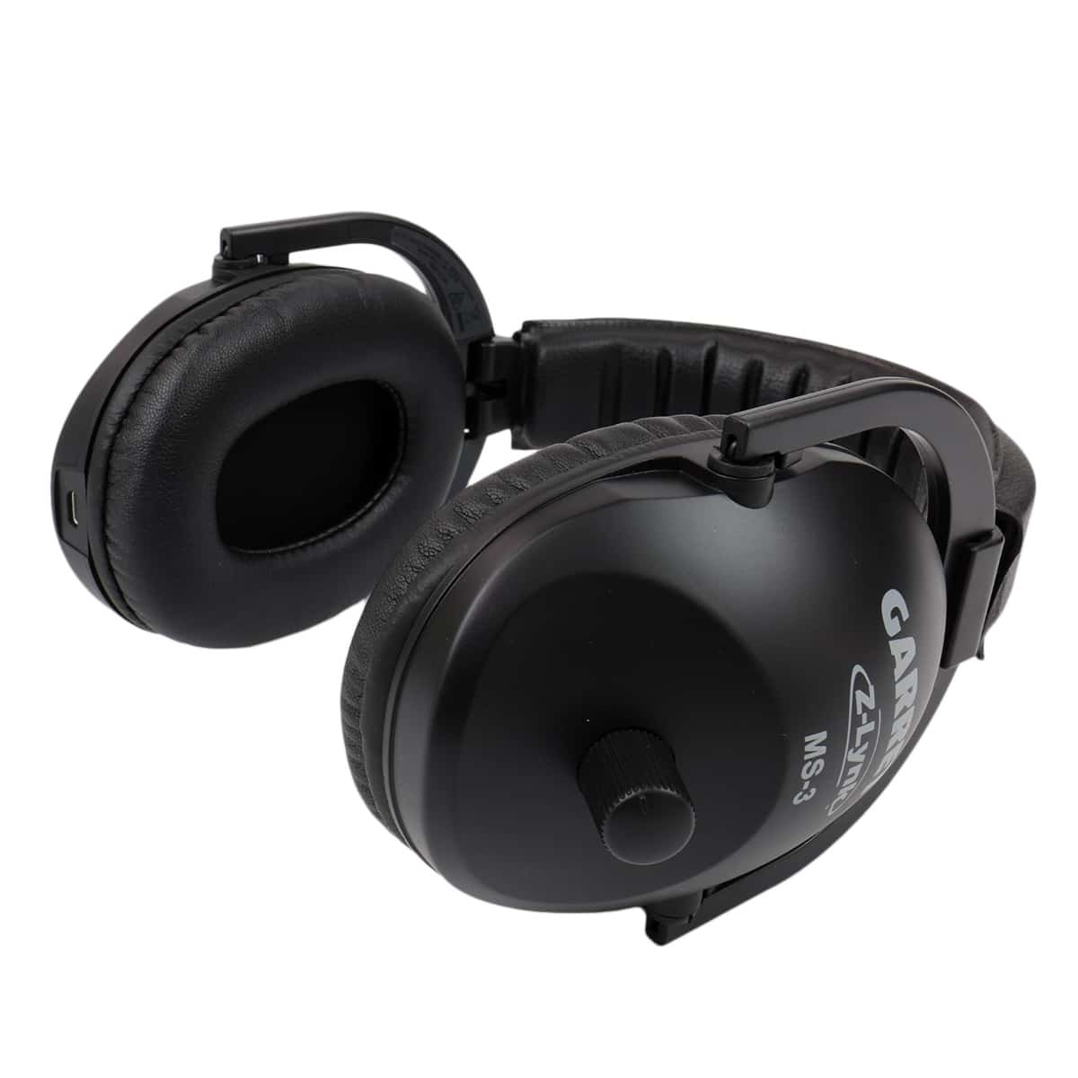 Garrett MS-3 headphones top view showing padded adjustable headband