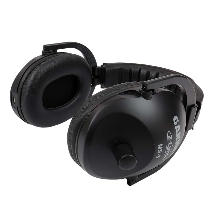 Garrett MS-3 headphones top view showing padded adjustable headband