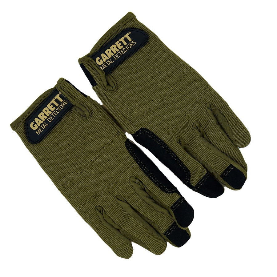 Close-up of Garrett gloves touchscreen compatible fingertips and hook-and-loop closure