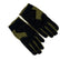 Garrett metal detecting gloves displayed showing protective features and brand logo