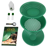 Garrett Gold Panning Kit complete 7-piece set with pans, tools and field guide