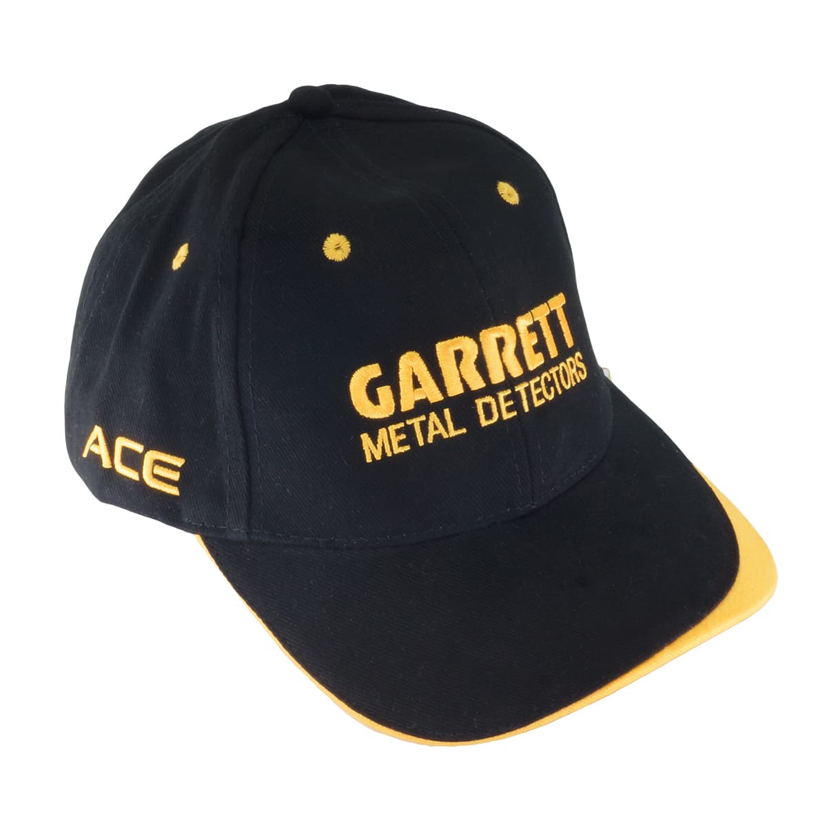 Garrett ACE Black Baseball Cap One Size Fits All with Velcro Fastener