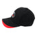Close-up detail of embroidered Garrett AT MAX logo on black cap