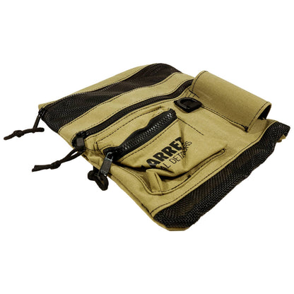 Garrett All Terrain Dig Pouch with mesh drain bottom and built-in Pro-Pointer holster for beach and water detecting