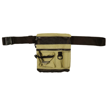 Garrett All Terrain Dig Pouch back view showing the extended belt and buckle
