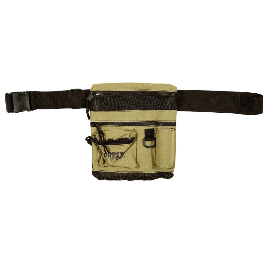 Garrett All Terrain Dig Pouch back view showing the extended belt and buckle