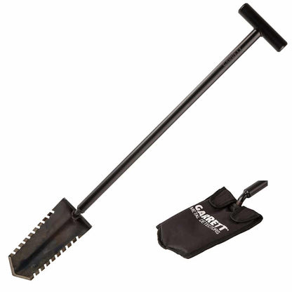 Garrett Razor Relic Shovel full view showing 36 inch shaft and serrated 9 inch blade