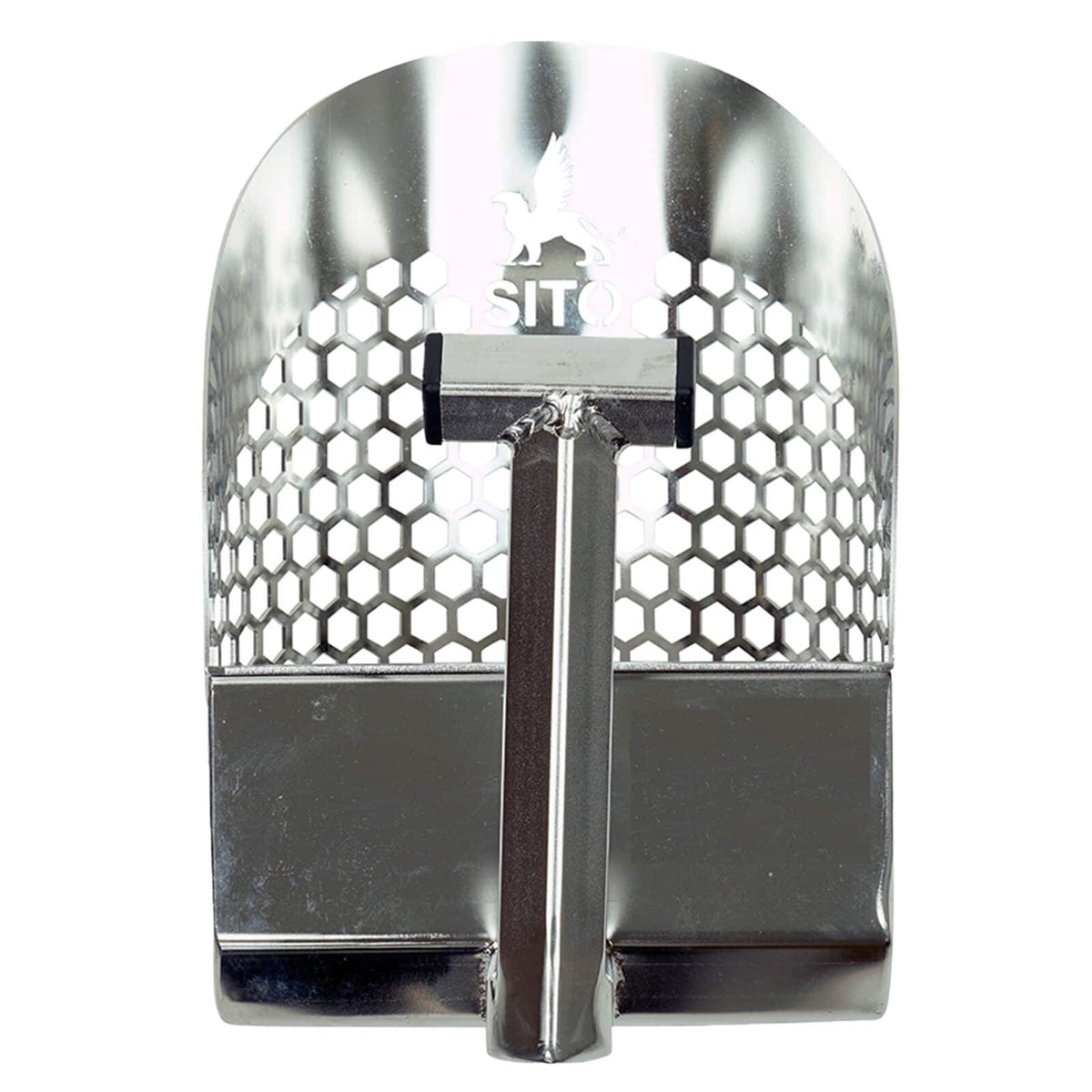 The Sito Scoop 7 inch Underwater Sand Scoop with etched logo, shown on a white background. 
