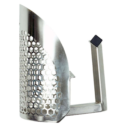 Side view of the Sito Scoop 7 inch Underwater Sand Scoop with etched logo, shown on a white background. 