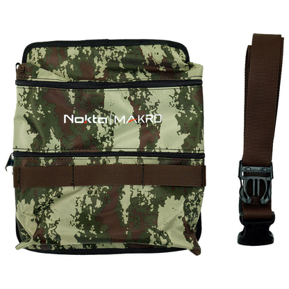 Nokta camo finds pouch with three zippered compartments for organized storage