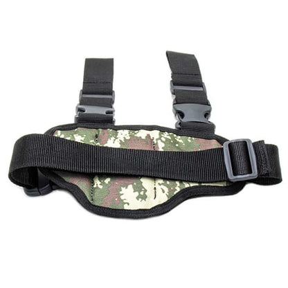 Back view of Nokta pinpointer leg holster showing belt attachment mechanism.