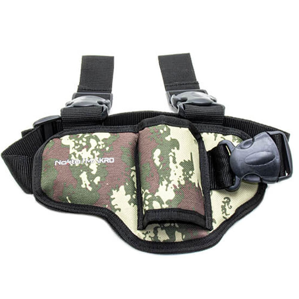 Side view of Nokta pinpointer leg holster showing secure retention design