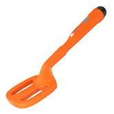 Quest Scuba Tector underwater pinpointer angled view showing orange housing and slotted coil