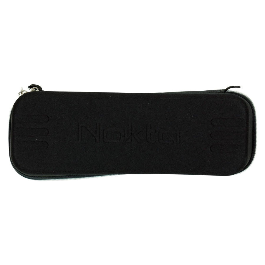 Nokta carrying pouch open displaying interior compartment for pinpointer storage