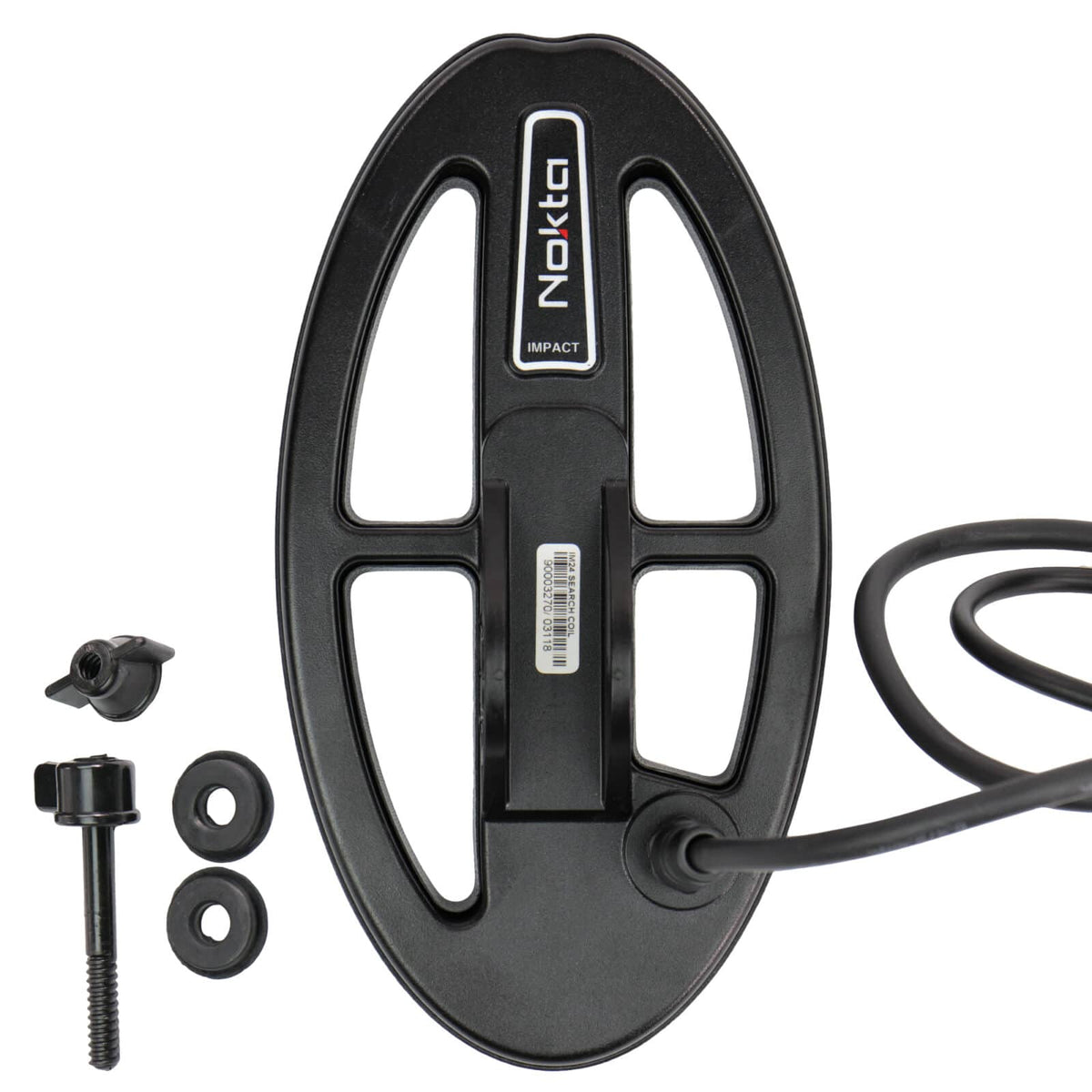 Nokta IM24 9.5x5 elliptical DD search coil with protective cover and cable for Impact metal detector