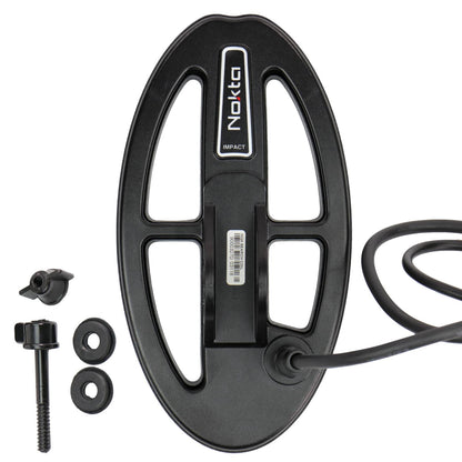 Nokta IM24 9.5x5 elliptical DD search coil with protective cover and cable for Impact metal detector