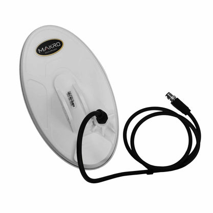 Nokta GK26C search coil showing elliptical DD configuration and connector