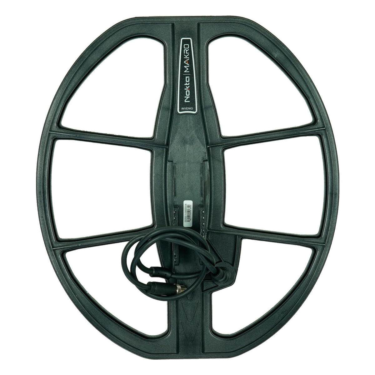 Nokta INV40 15.5 inch by 14 inch waterproof DD search coil for Invenio metal detector with black frame and cable