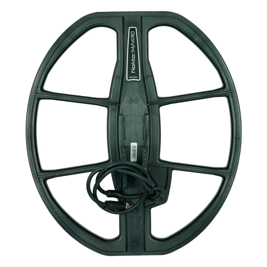 Nokta INV40 15.5 inch by 14 inch waterproof DD search coil for Invenio metal detector with black frame and cable
