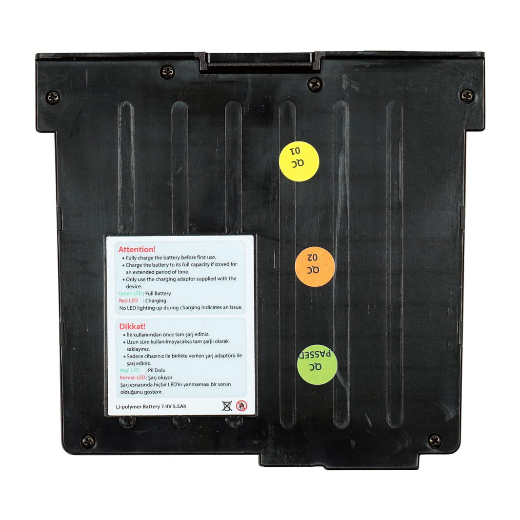 Nokta Invenio system box battery side angle showing connector