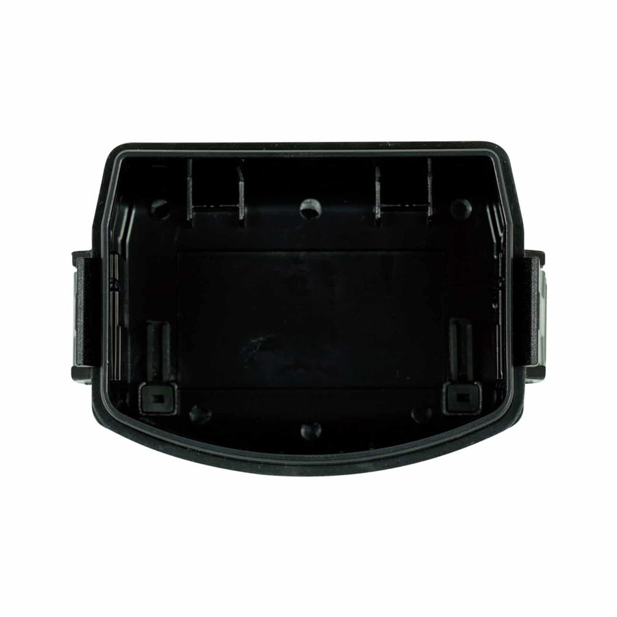 Close-up view of Nokta battery compartment cover showing secure locking mechanism