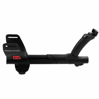 Close-up view of Nokta upper shaft handle grip and adjustment mechanism
