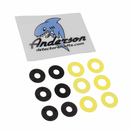 Anderson Lower Rod Shim Kit 12-piece set with 3/8 inch and 1/4 inch shims for cam-lock fit adjustment
