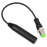 Close-up view of Nokta headphone adapter connector