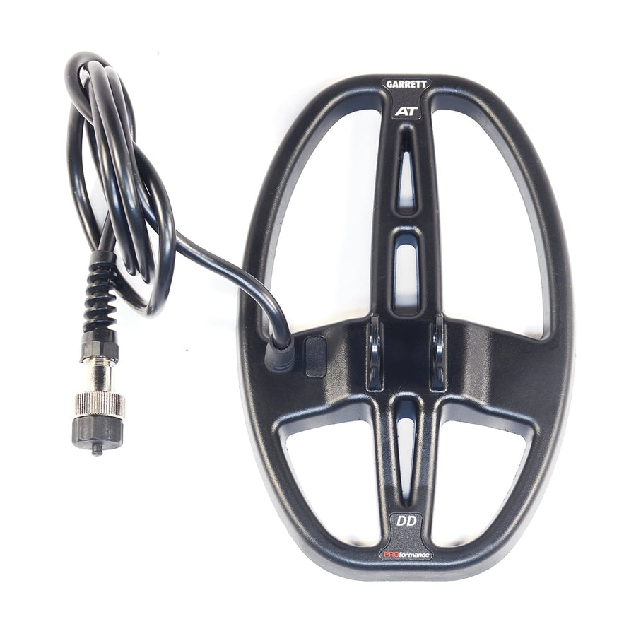 Garrett 5x8 Ripper coil underside with protective searchcoil cover fitted