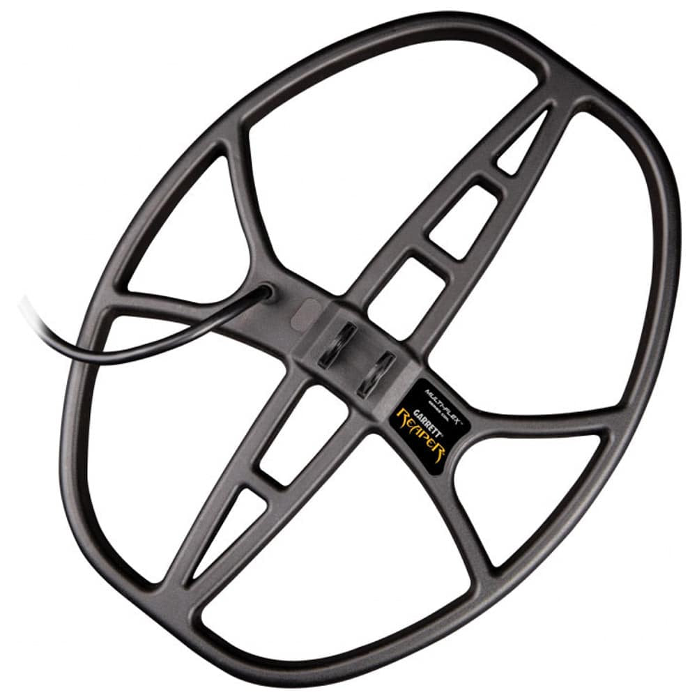 Garrett 14 inch by 11 inch DD Reaper search coil for Ace Apex metal detector with protective cover