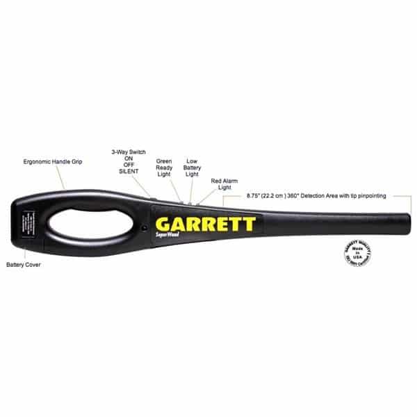 Garrett Super Wand Hand-Held Security Metal Detector