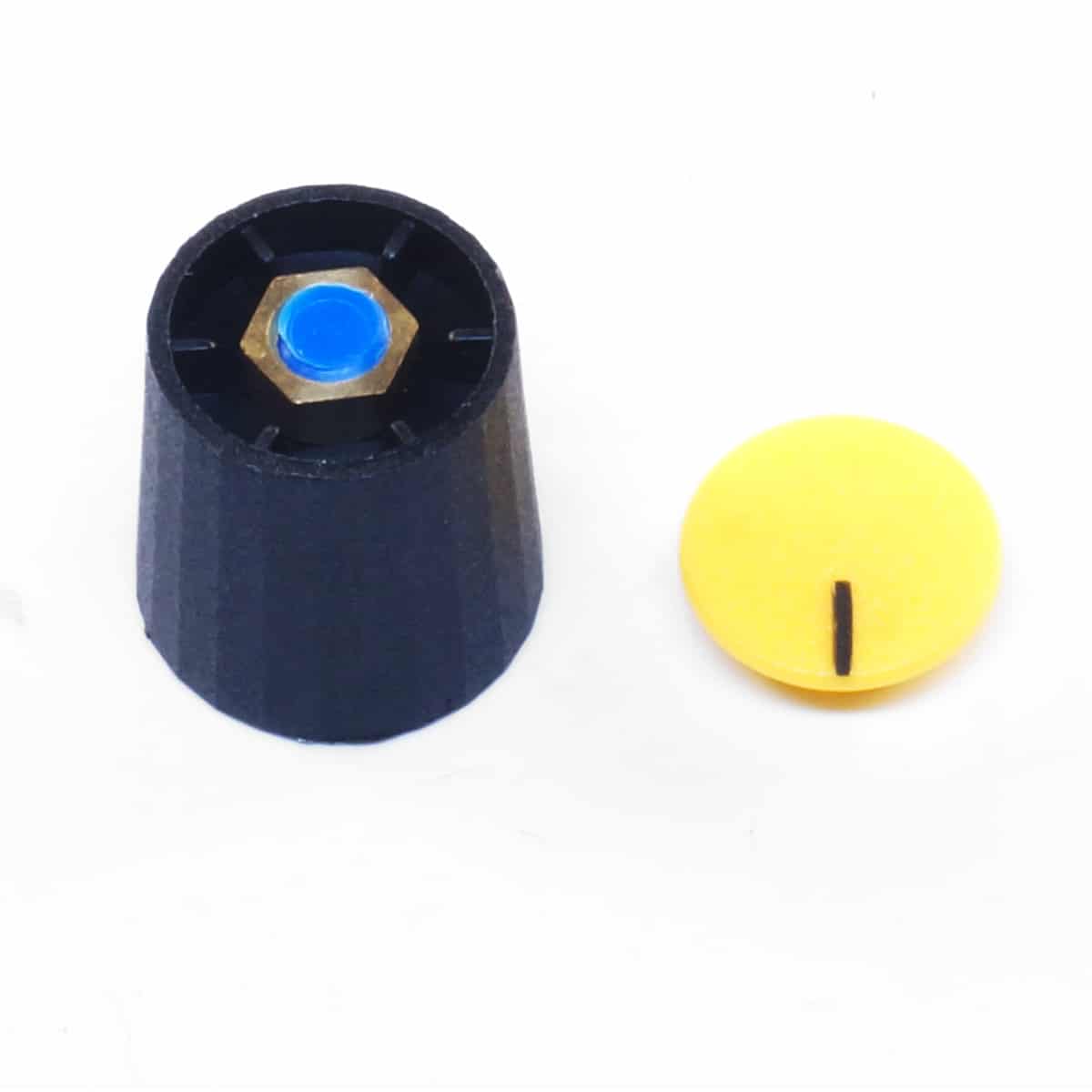 Minelab Excalibur knobs and yellow caps set of 5 original replacement parts