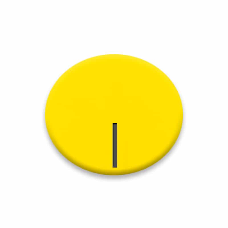 Minelab Excalibur II yellow waterproof cap showing protective seal design