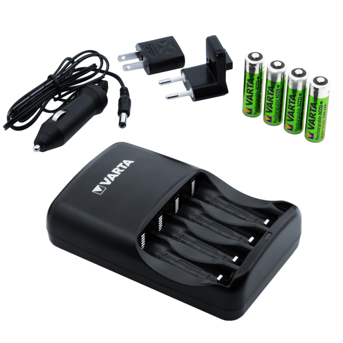 Nokta charging kit with AC adapter, car charger and 4 AA rechargeable batteries