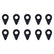 Minelab teardrop washers metal detector replacement parts on white background