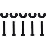 Minelab armrest nut and bolt hardware pack showing 5 stainless steel screws and 5 nuts