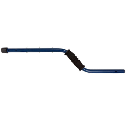 Minelab Excalibur II side mounting shaft with 90-degree pin configuration for reduced underwater drag