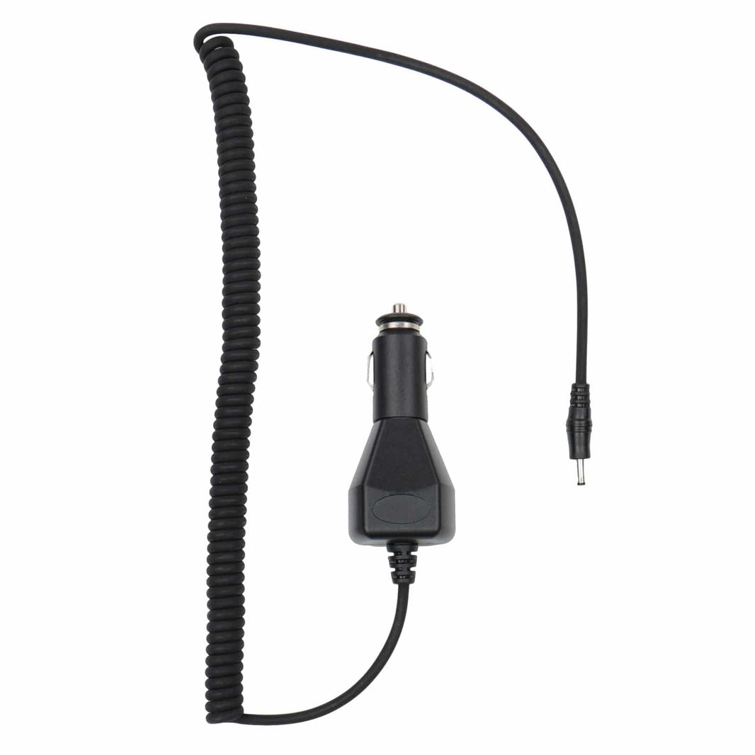 Close-up of Minelab car charger connector showing charging port design