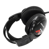 Close-up of Koss UR-30 headphones showing padded ear cups and adjustable headband