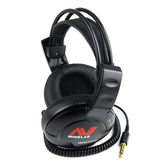 Minelab Koss UR-30 headphones with black over-ear design and coiled cable