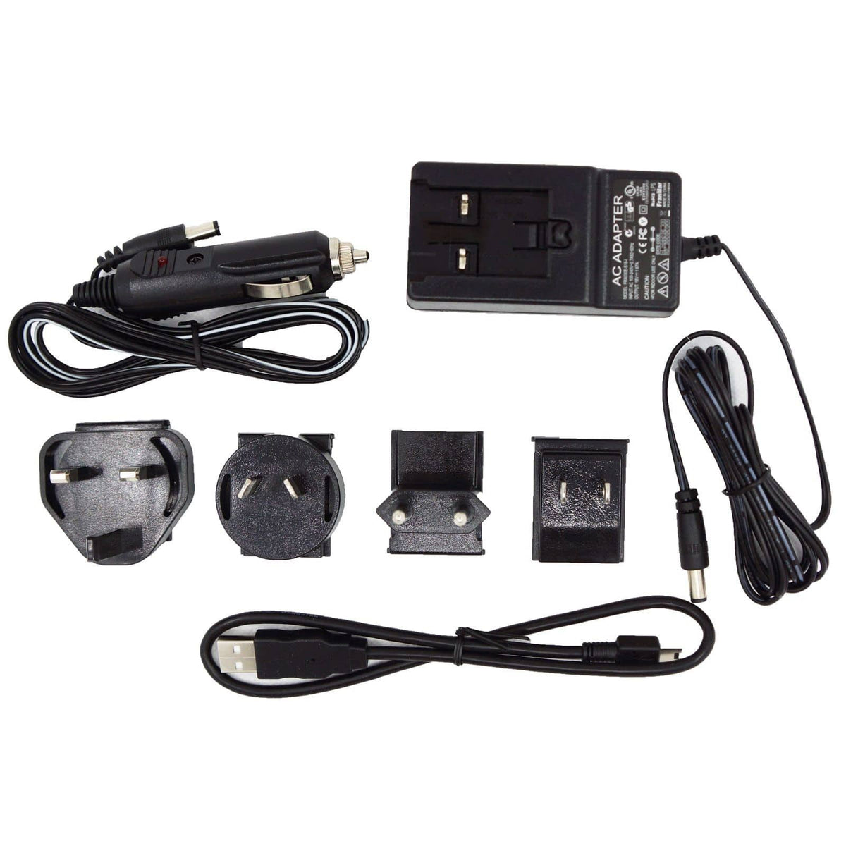 Minelab 3011-0243 cable kit with universal plug pack, car charger cable and USB cable