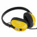 Minelab waterproof headphones with yellow ear cups and black headband for CTX 3030 detector