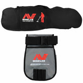 Minelab black padded carry bag and grey finds pouch product bundle