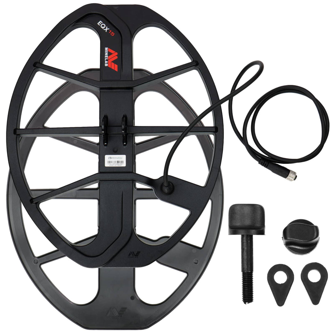 Minelab EQX 15 coil 15x12 elliptical search coil with skidplate