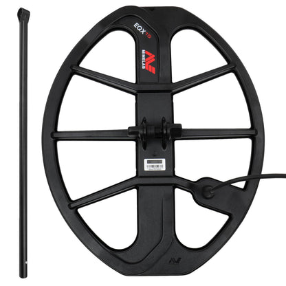 Minelab EQX 15 DD waterproof coil and lower rod package contents