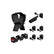 Minelab Gold Monster 1000 shaft mounting kit components including armrest, clamps, and battery carrier