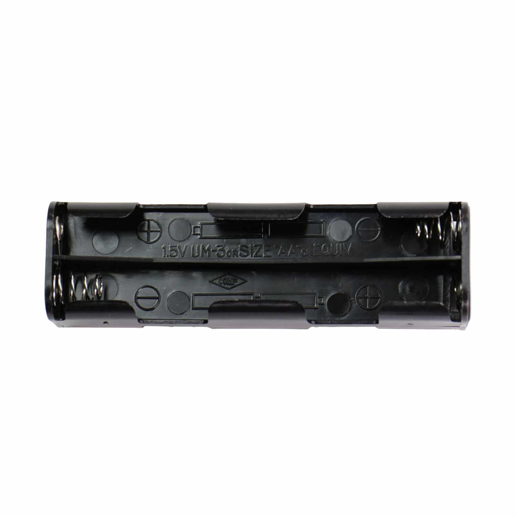 Close-up view of Minelab Gold Monster 1000 AA battery holder construction and contacts